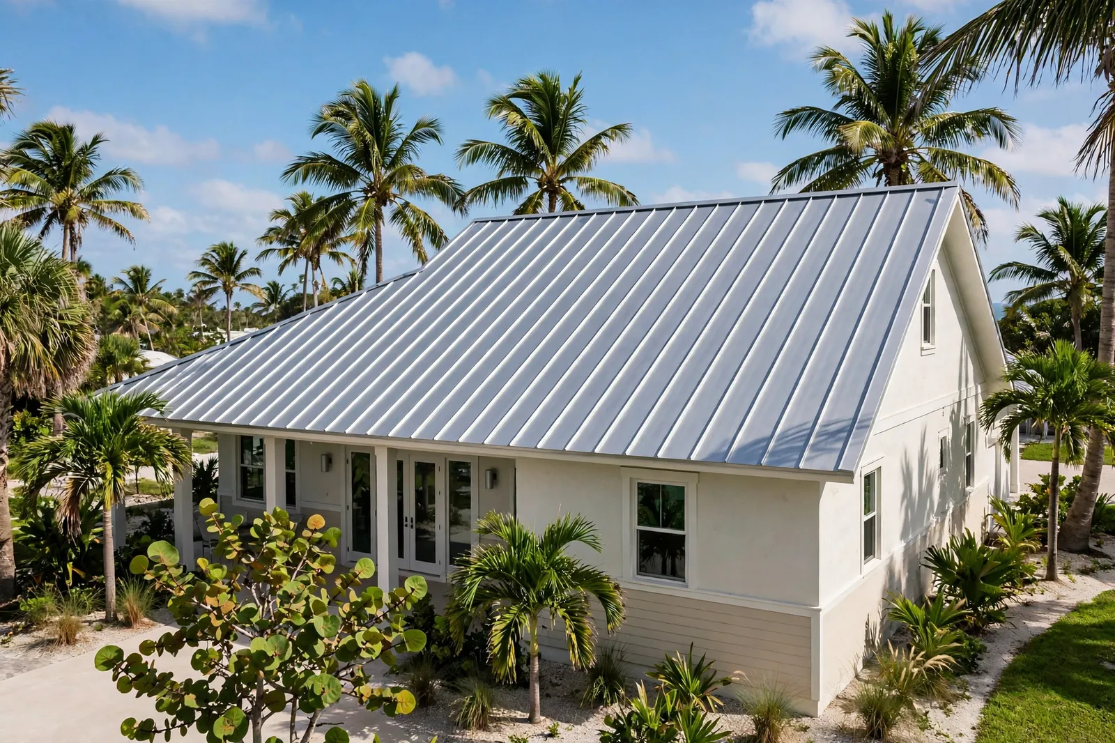 Standing seam metal roof on a home in Jacksonville, Florida