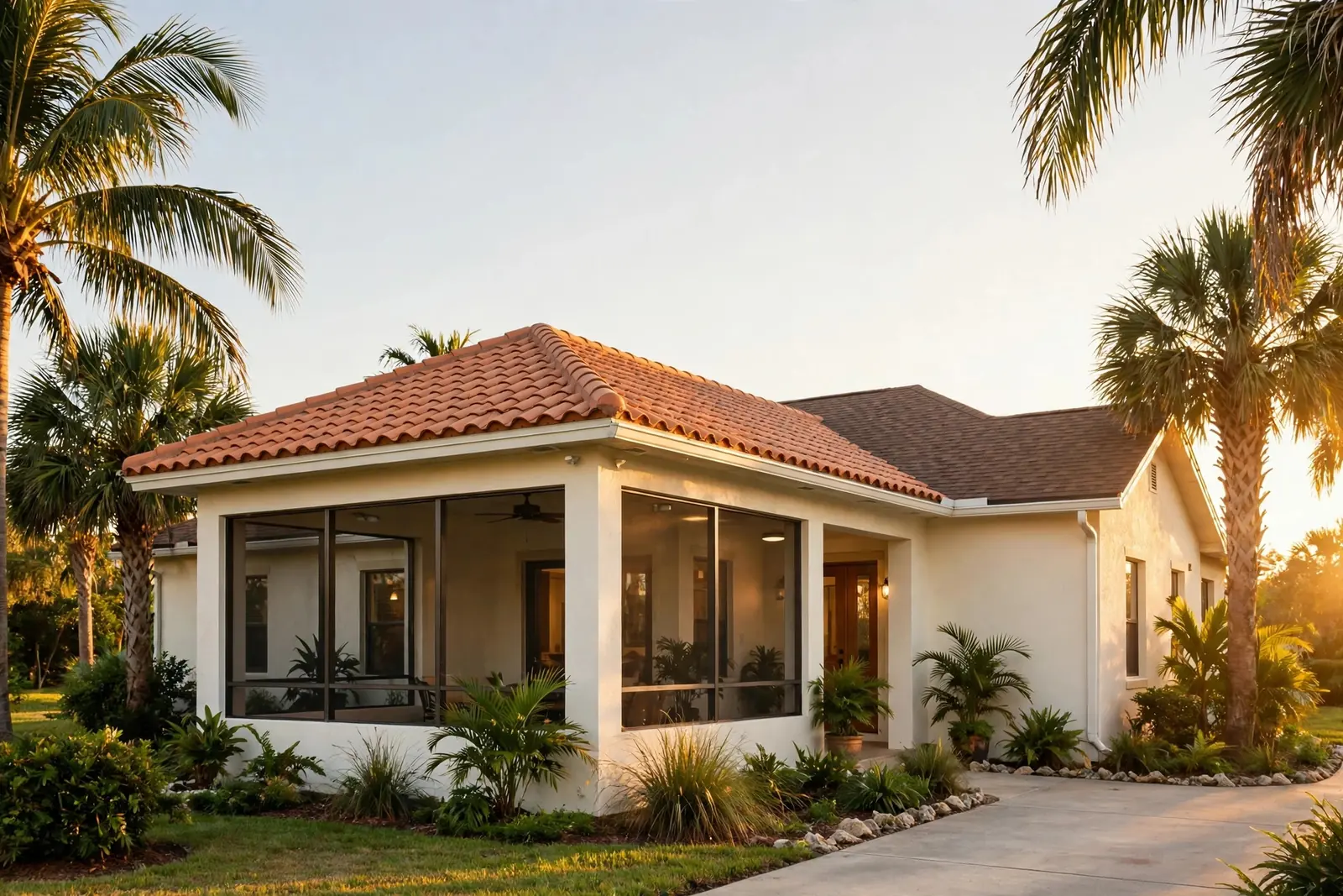 Roofer reviewing roof replacement plans in Jacksonville